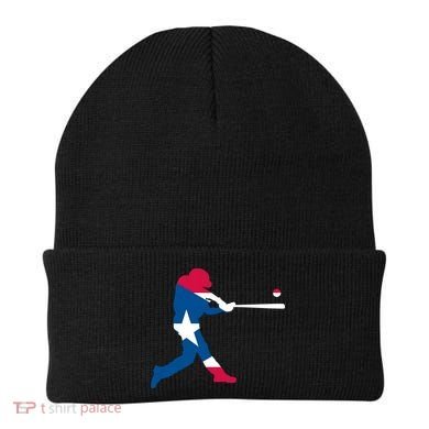 Puerto Rico Baseball Player Beanie