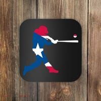 Puerto Rico Baseball Player Coaster thumb 0