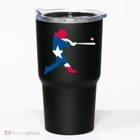 Puerto Rico Baseball Player Tumbler thumb 0