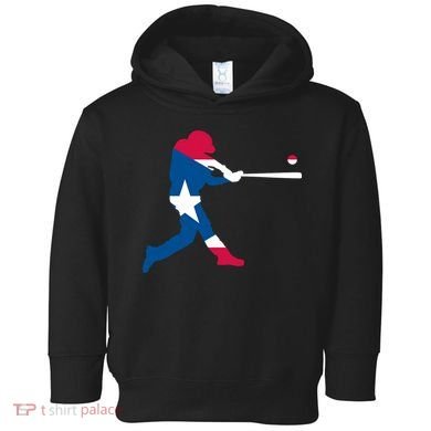 Puerto Rico Baseball Player Toddler Hoodie
