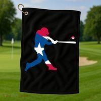 Puerto Rico Baseball Player Golf Towel thumb 1