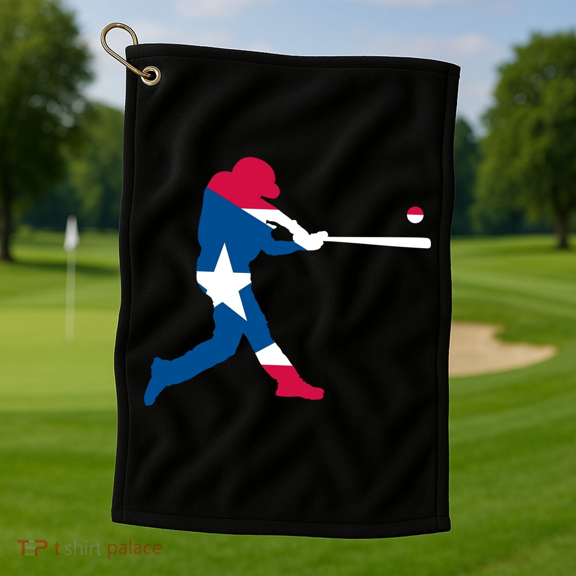 Puerto Rico Baseball Player Golf Towel