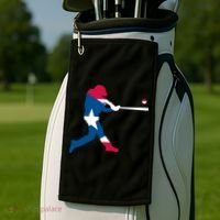 Puerto Rico Baseball Player Golf Towel thumb 2