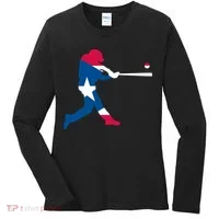 Puerto Rico Baseball Player Women's Long Sleeve Shirt thumb 0