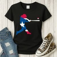Puerto Rico Baseball Player Women's T-Shirt thumb 3