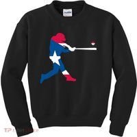 Puerto Rico Baseball Player Kids Sweatshirt thumb 0
