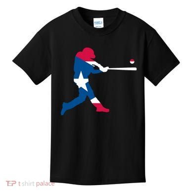Puerto Rico Baseball Player Kids T-Shirt