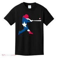 Puerto Rico Baseball Player Kids T-Shirt thumb 0