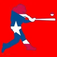 Puerto Rico Baseball Player Santa Hat thumb 1