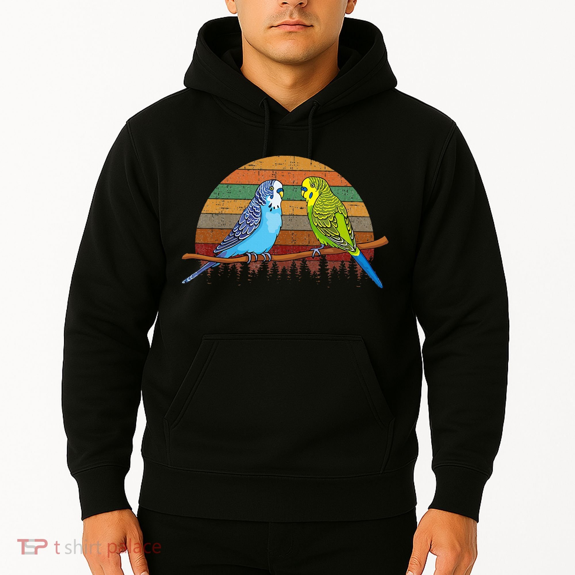 Parakeet Retro Budgies Parakeet Hoodie