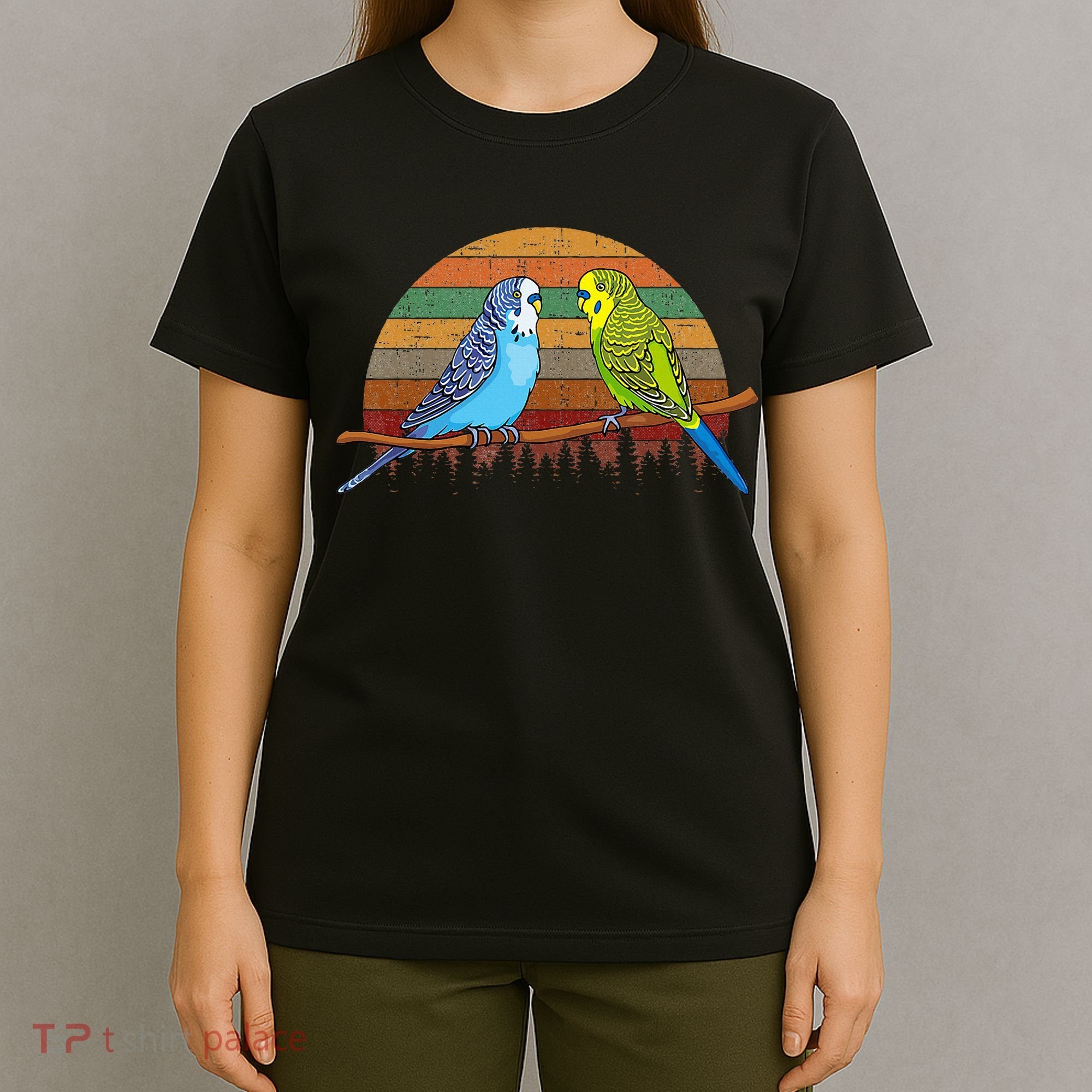 Parakeet Retro Budgies Parakeet T-Shirt