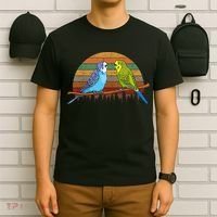 Parakeet Retro Budgies Parakeet T-Shirt thumb 6