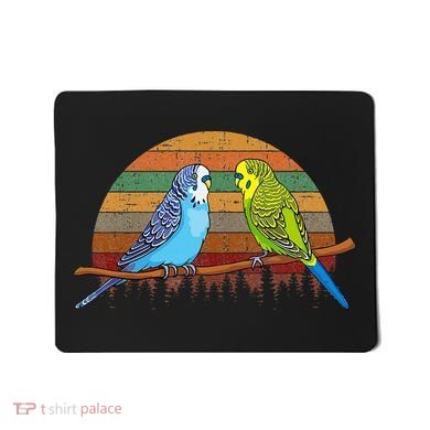 Parakeet Retro Budgies Parakeet Mousepad