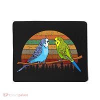 Parakeet Retro Budgies Parakeet Mousepad thumb 0