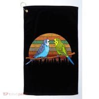 Parakeet Retro Budgies Parakeet Golf Towel thumb 0
