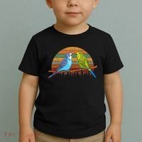 Parakeet Retro Budgies Parakeet Toddler T-Shirt thumb 2