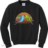 Parakeet Retro Budgies Parakeet Kids Sweatshirt thumb 0