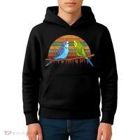 Parakeet Retro Budgies Parakeet Kids Hoodie thumb 4