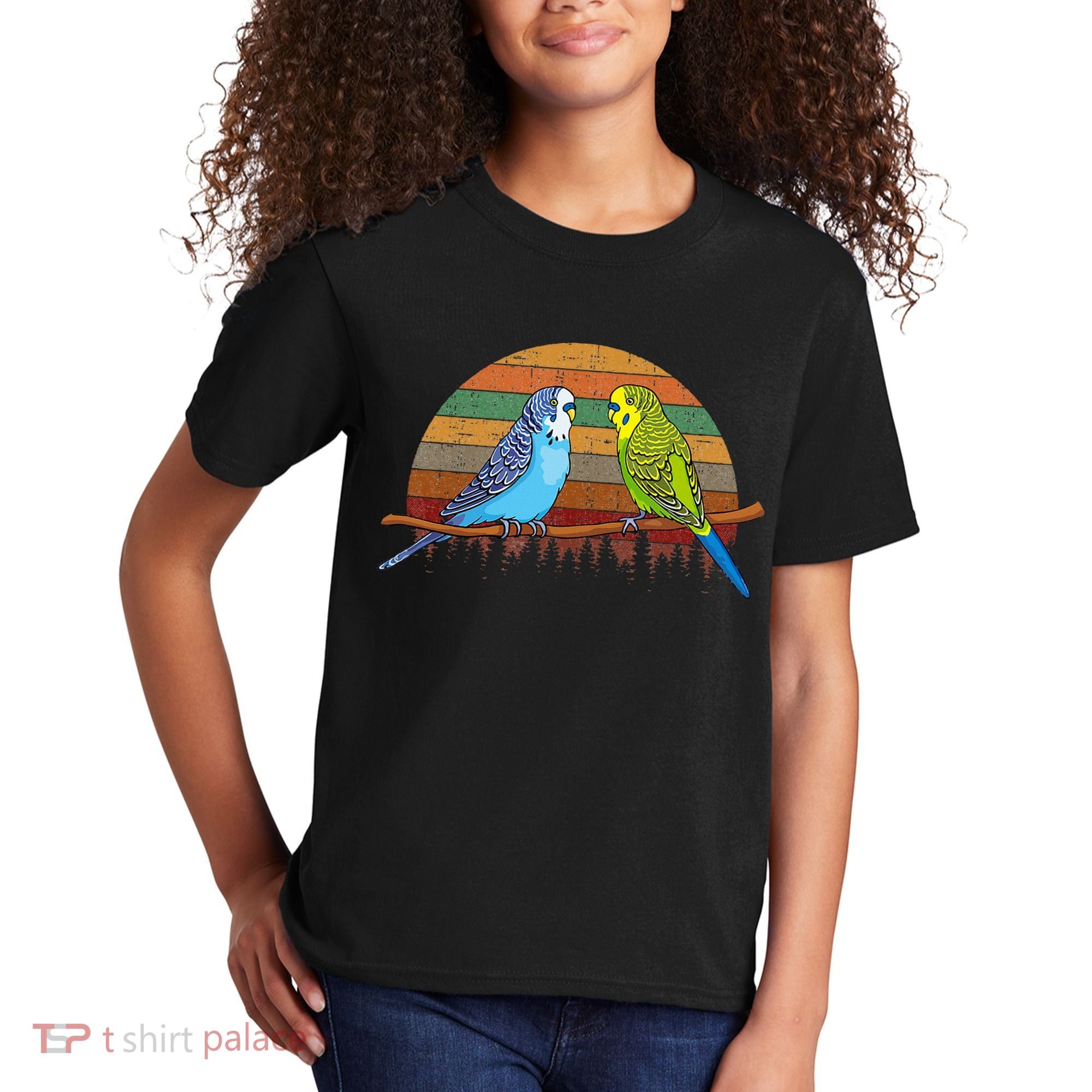 Parakeet Retro Budgies Parakeet Kids T-Shirt