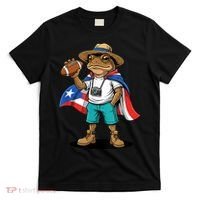 Puerto Rico Coqui Frog Funny Football T-Shirt thumb 0