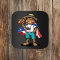 Puerto Rico Coqui Frog Funny Football Coaster thumb 0