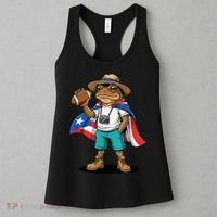 Puerto Rico Coqui Frog Funny Football Women's Tank Top thumb 3