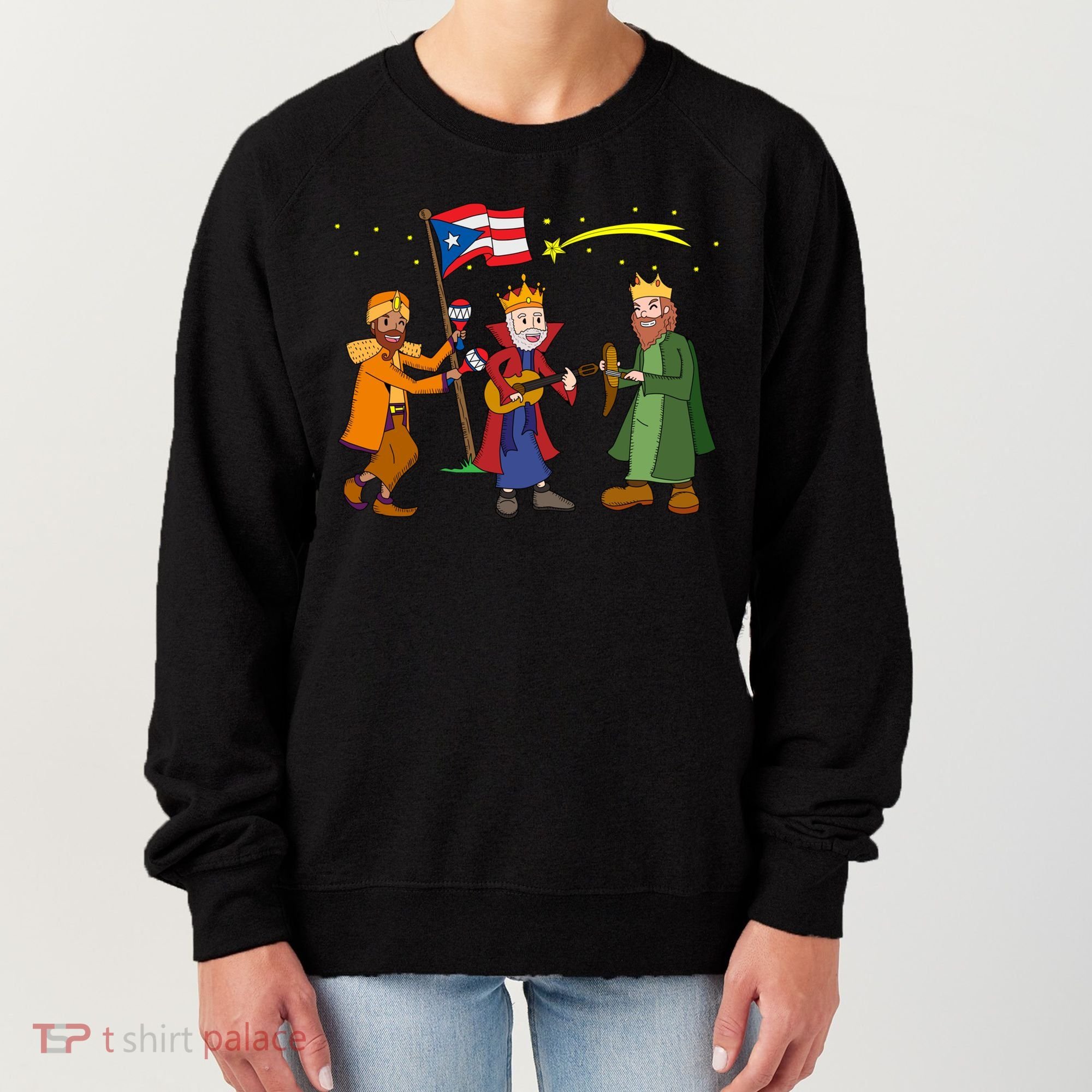Puerto Rico Christmas Tres Reyes Magos Three Wise Cute Gift Women's Sweatshirt