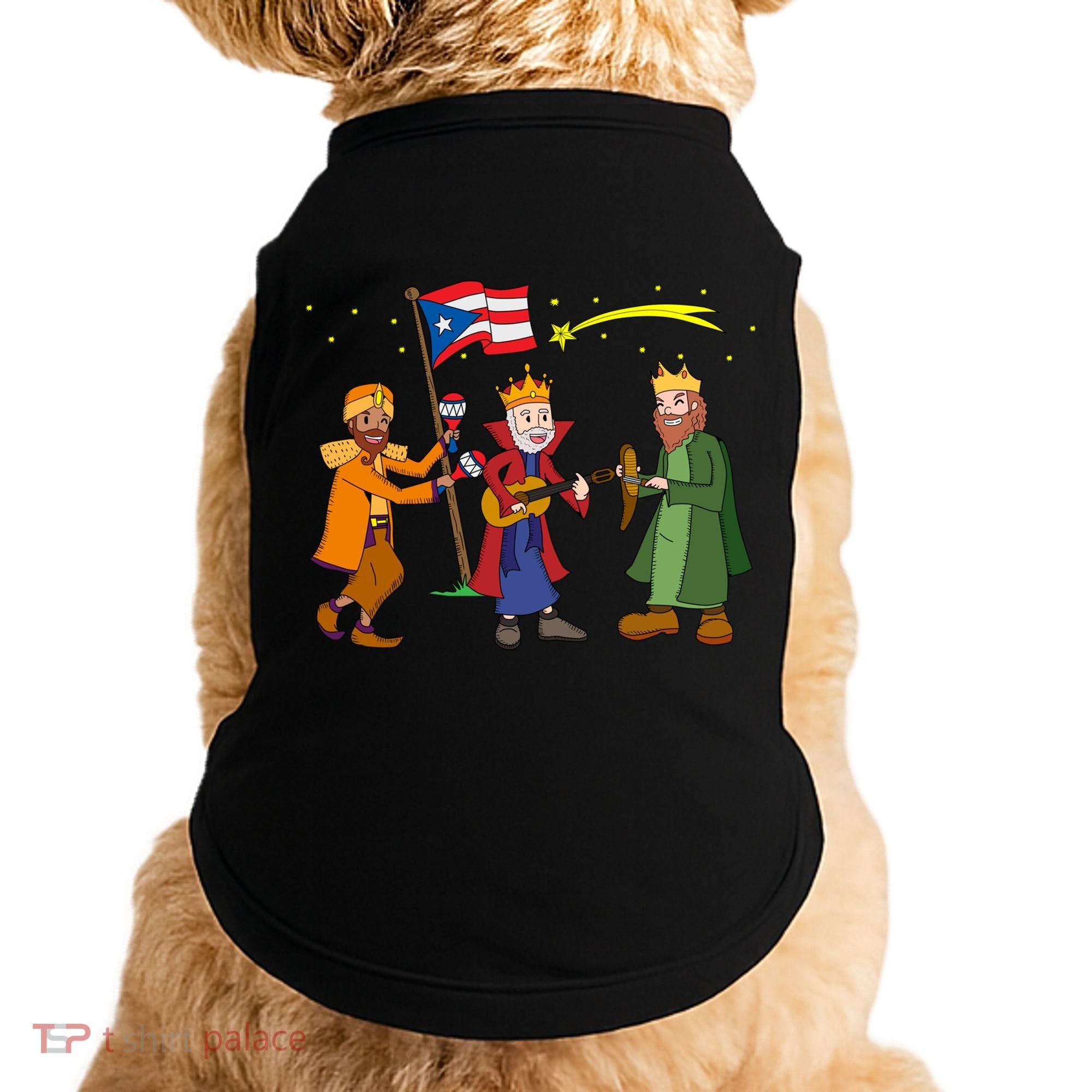 Puerto Rico Christmas Tres Reyes Magos Three Wise Cute Gift Doggie Tank