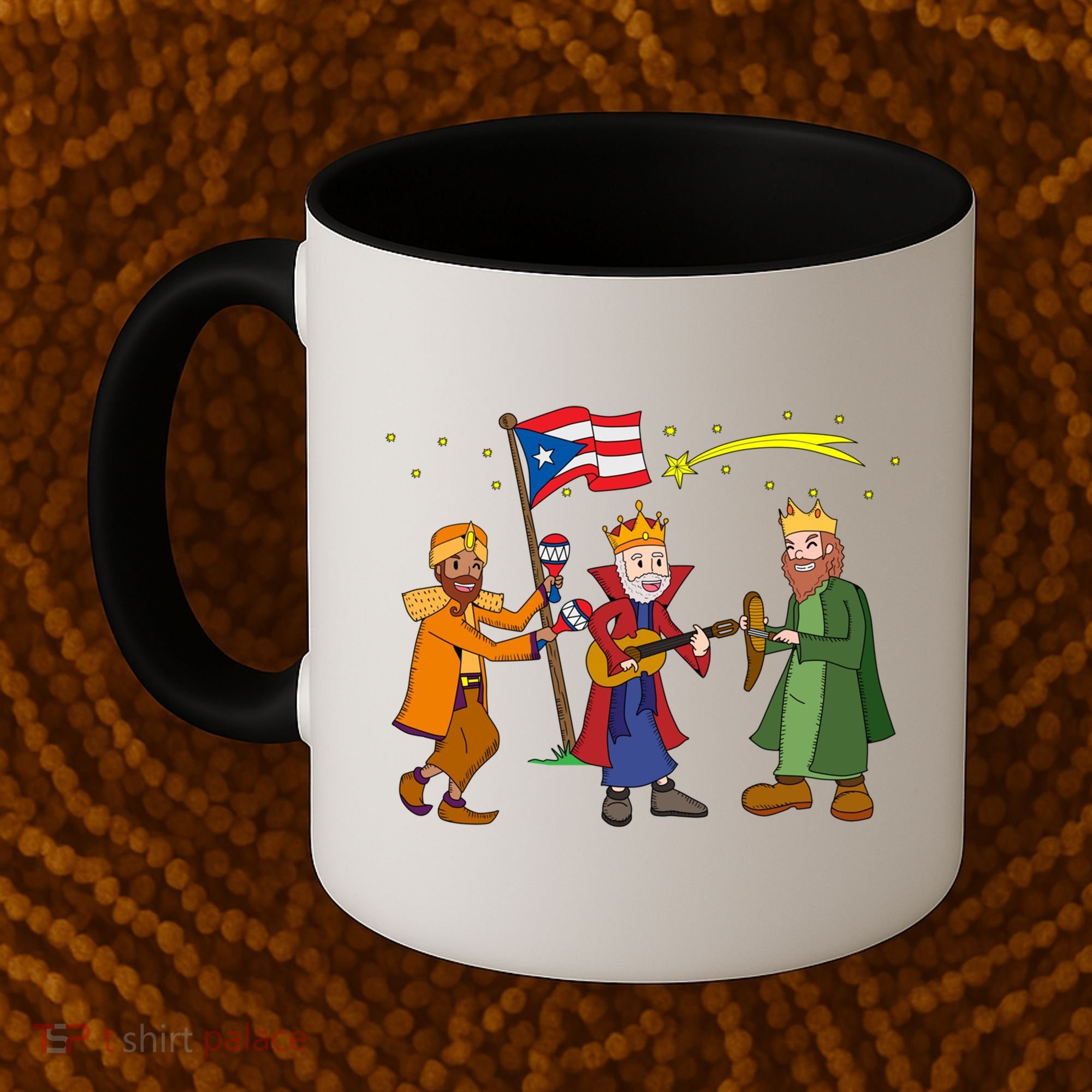 Puerto Rico Christmas Tres Reyes Magos Three Wise Cute Gift Coffee Mug
