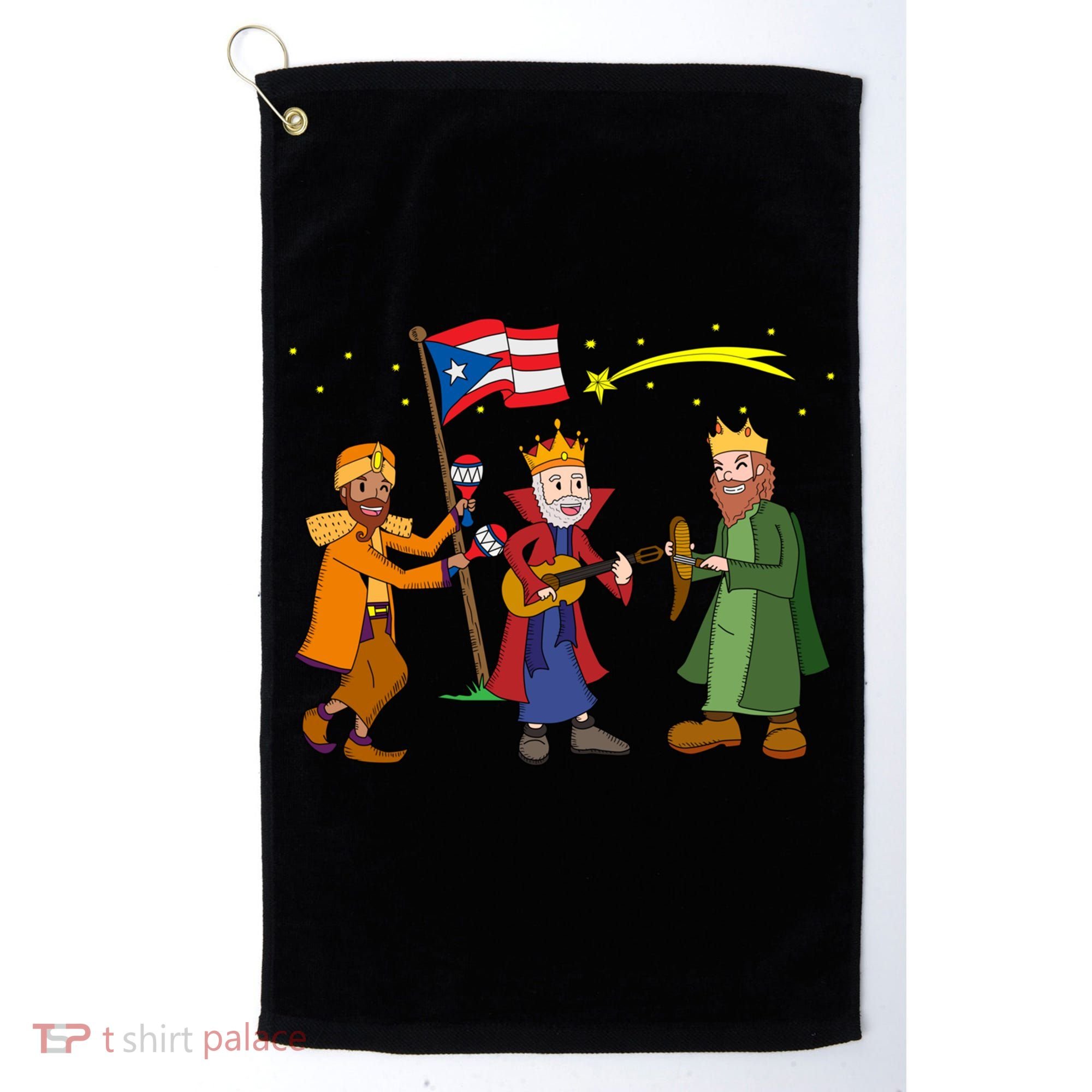 Puerto Rico Christmas Tres Reyes Magos Three Wise Cute Gift Golf Towel
