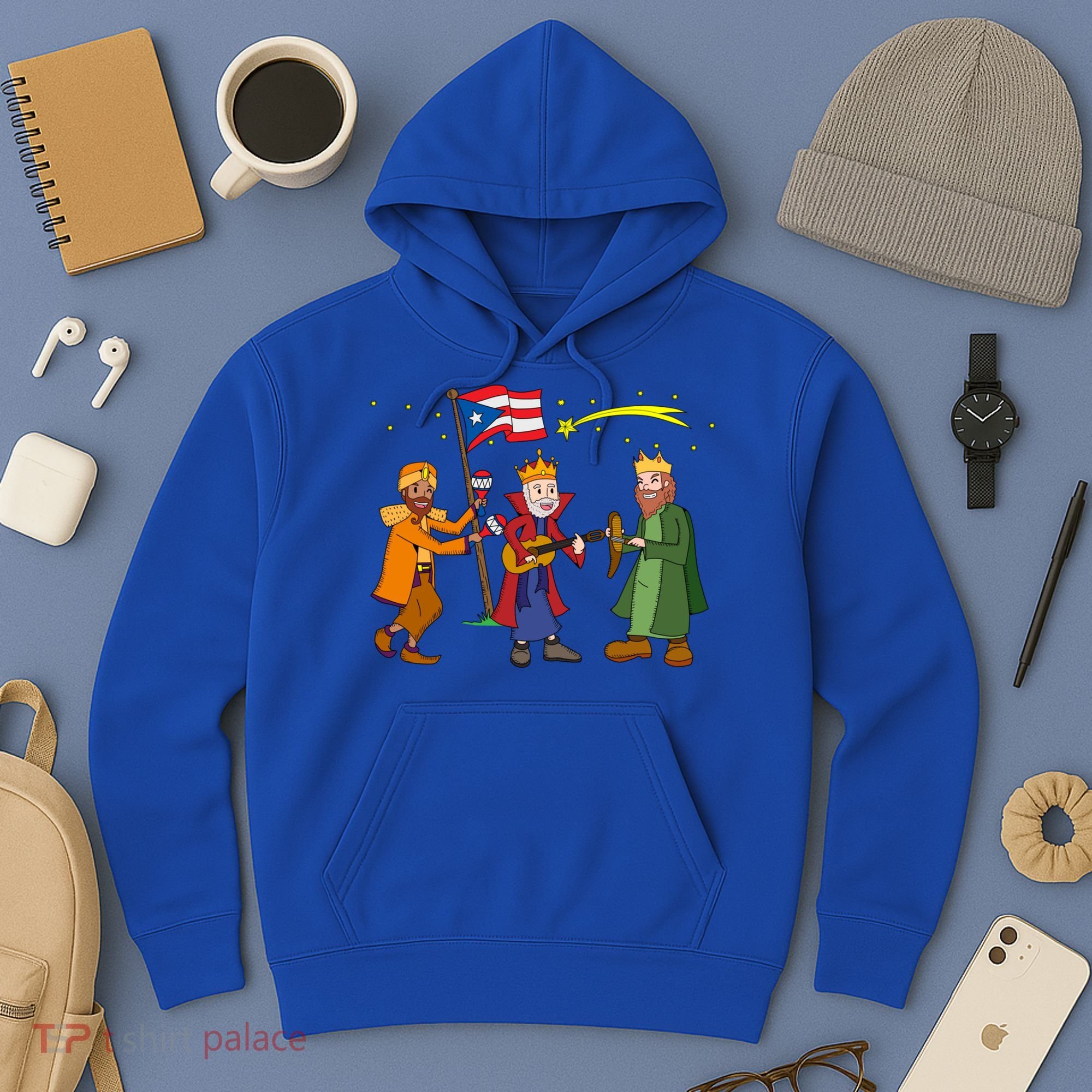 Puerto Rico Christmas Tres Reyes Magos Three Wise Cute Gift Hoodie