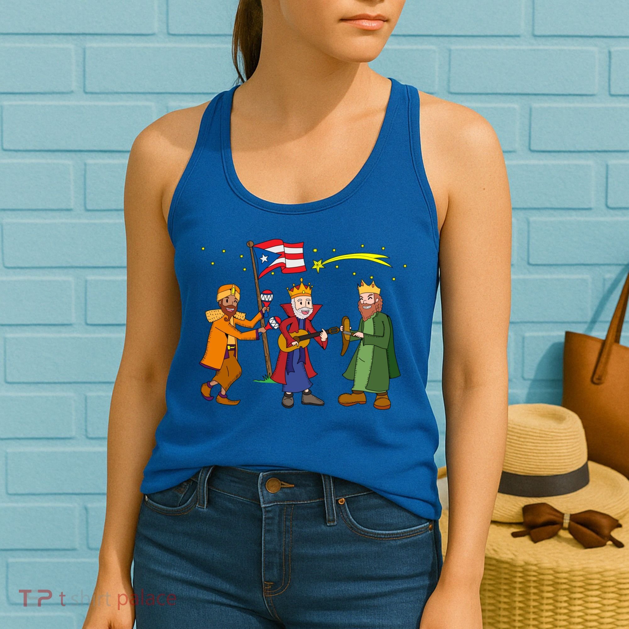 Puerto Rico Christmas Tres Reyes Magos Three Wise Cute Gift Women's Tank Top