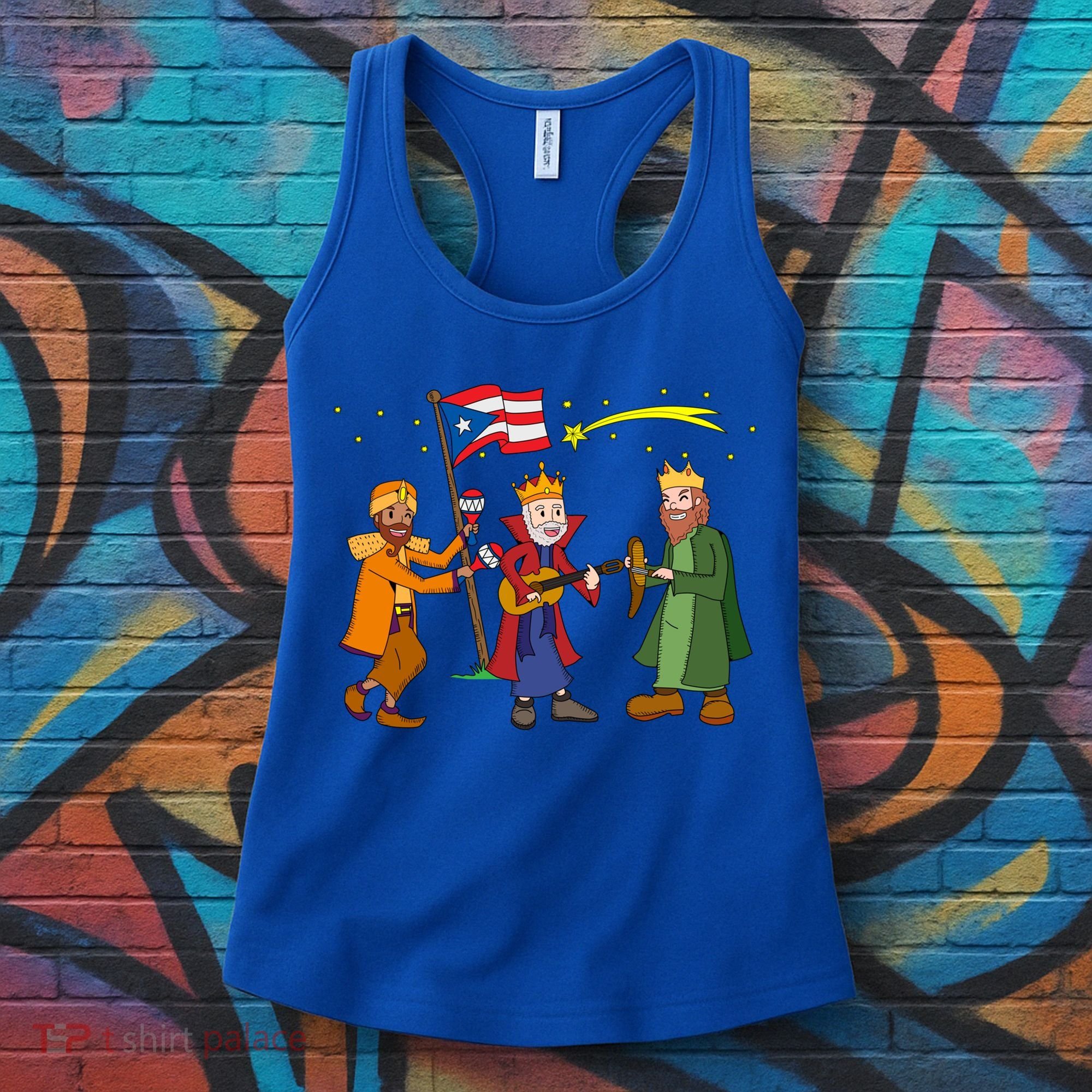 Puerto Rico Christmas Tres Reyes Magos Three Wise Cute Gift Women's Tank Top