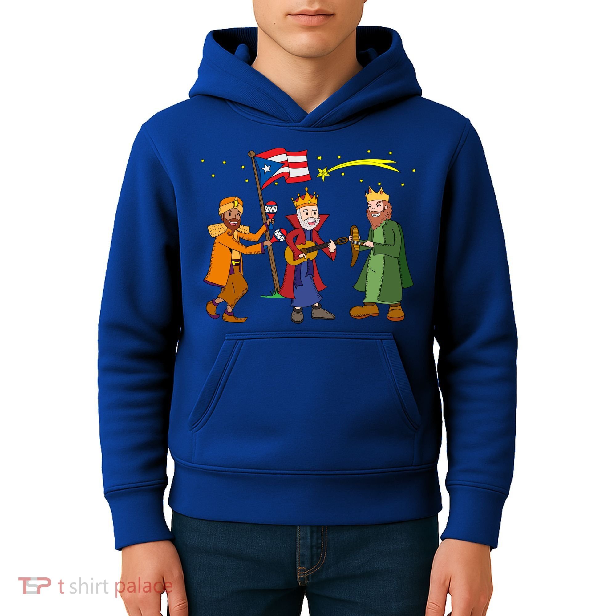 Puerto Rico Christmas Tres Reyes Magos Three Wise Cute Gift Kids Hoodie