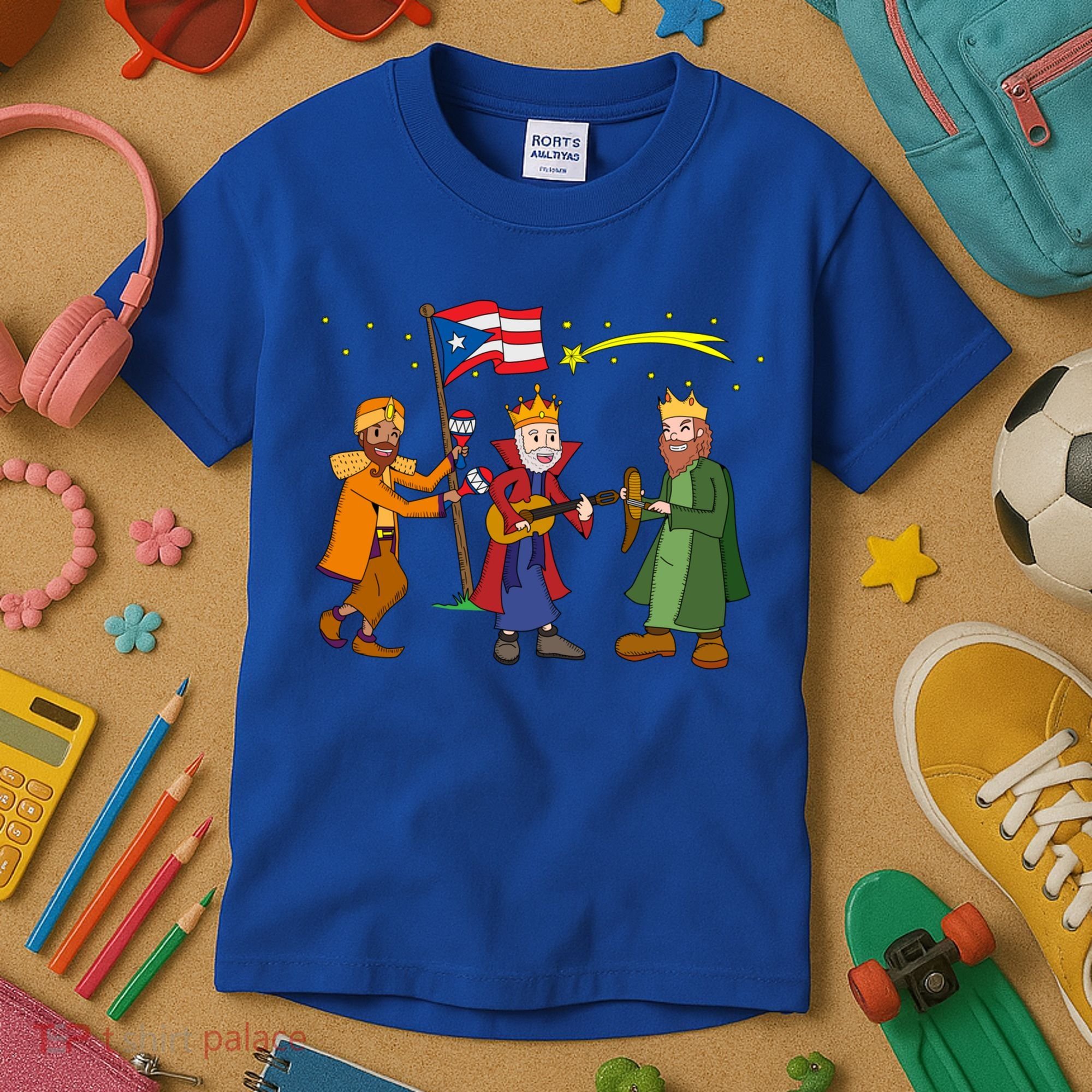 Puerto Rico Christmas Tres Reyes Magos Three Wise Cute Gift Kids T-Shirt