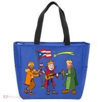 Puerto Rico Christmas Tres Reyes Magos Three Wise Cute Gift Tote Bag thumb 0