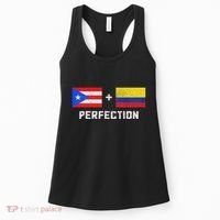 Puerto Rico Colombia Pride Puerto Rican Colombian Flag Women's Tank Top thumb 0