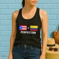 Puerto Rico Colombia Pride Puerto Rican Colombian Flag Women's Tank Top thumb 2