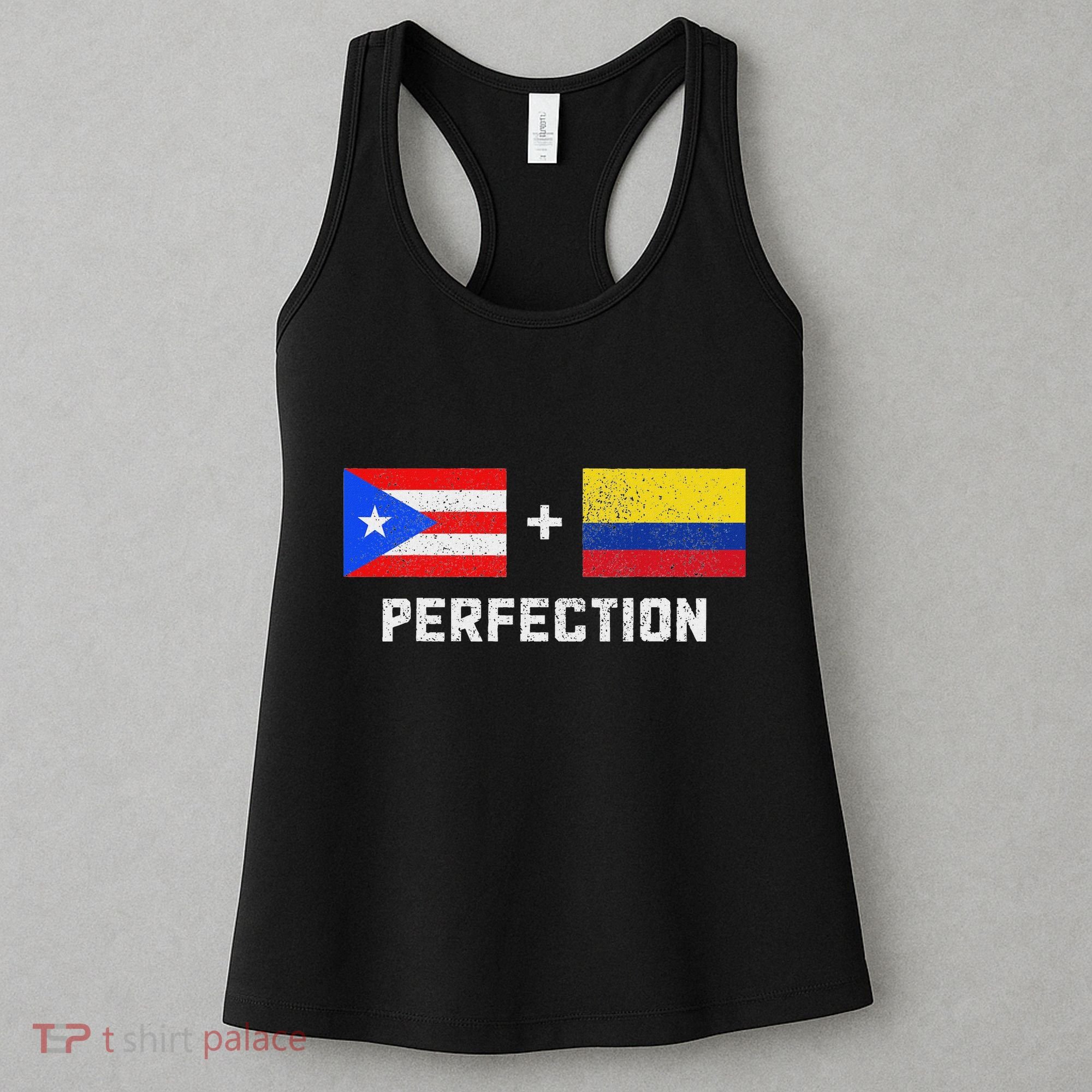 Puerto Rico Colombia Pride Puerto Rican Colombian Flag Women's Tank Top