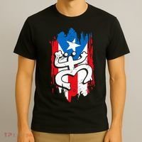 Puerto Rico Coqui Taino Symbol Puerto Rican Flag Frog Retro T-Shirt thumb 3
