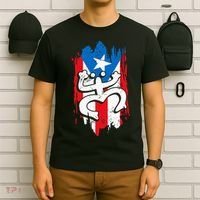 Puerto Rico Coqui Taino Symbol Puerto Rican Flag Frog Retro T-Shirt thumb 6