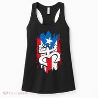 Puerto Rico Coqui Taino Symbol Puerto Rican Flag Frog Retro Women's Tank Top thumb 0