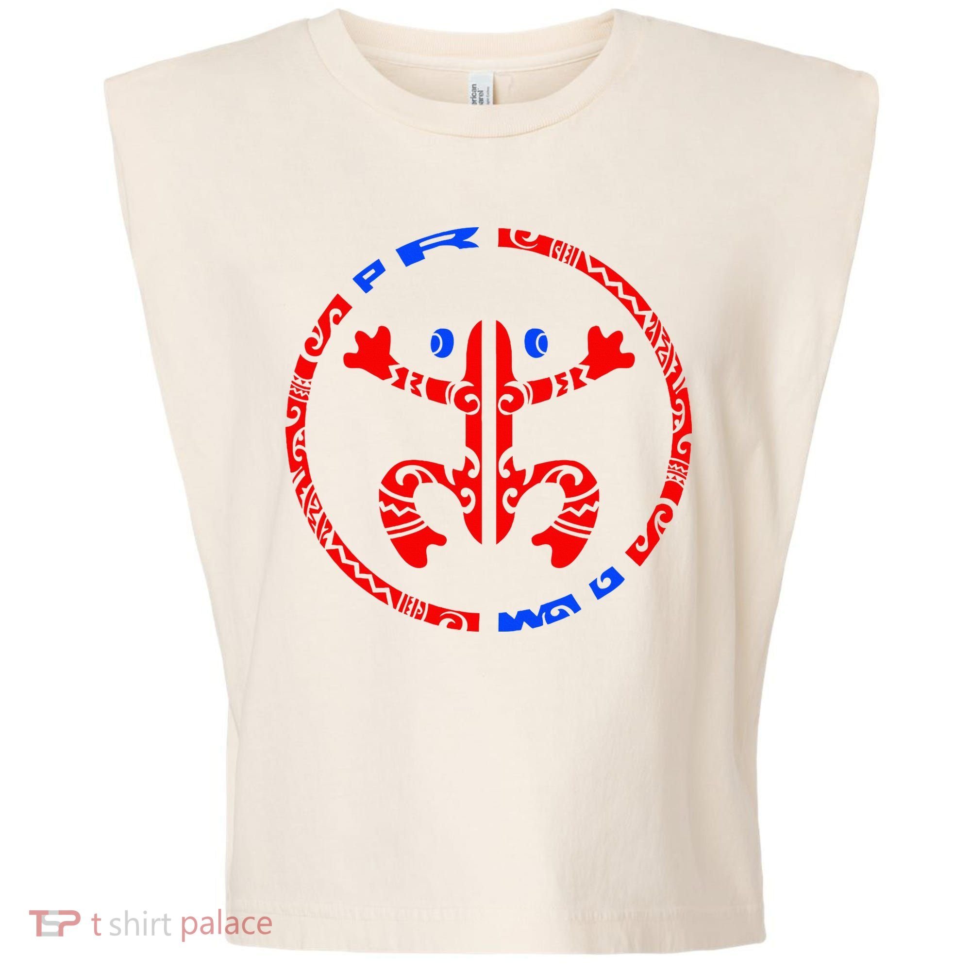 Puerto Rico Coqui Frog Taino Boricua Tradition Garment-Dyed Women's Muscle Tee