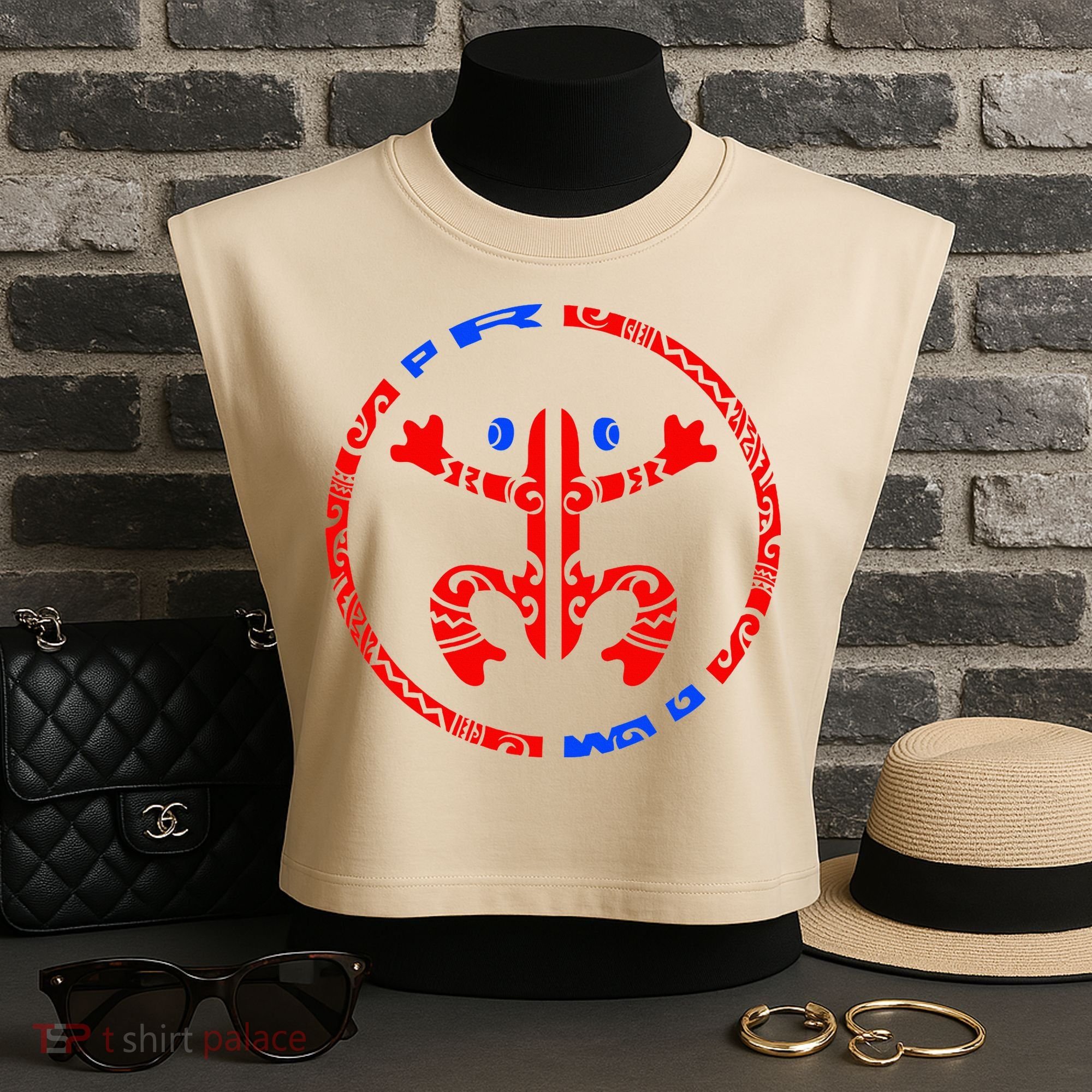 Puerto Rico Coqui Frog Taino Boricua Tradition Garment-Dyed Women's Muscle Tee