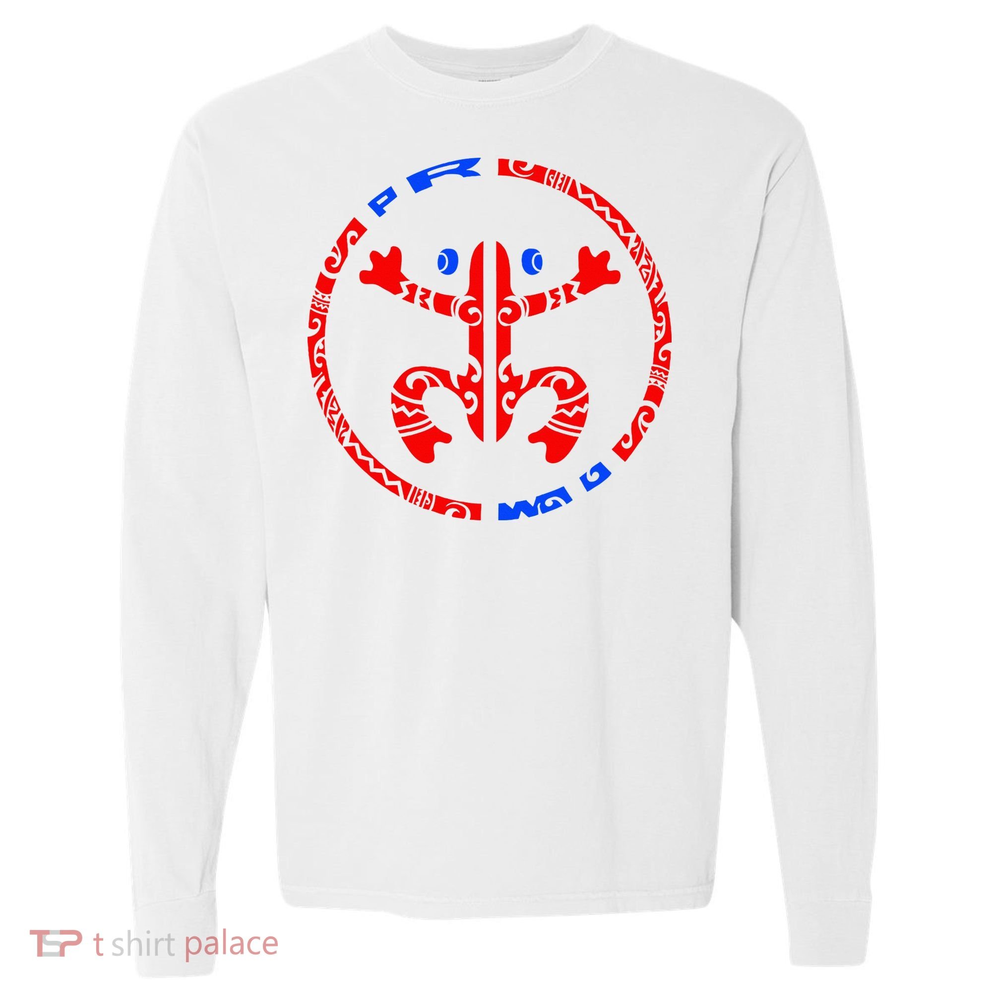 Puerto Rico Coqui Frog Taino Boricua Tradition Comfort Colors Heavyweight Long Sleeve T-Shirt