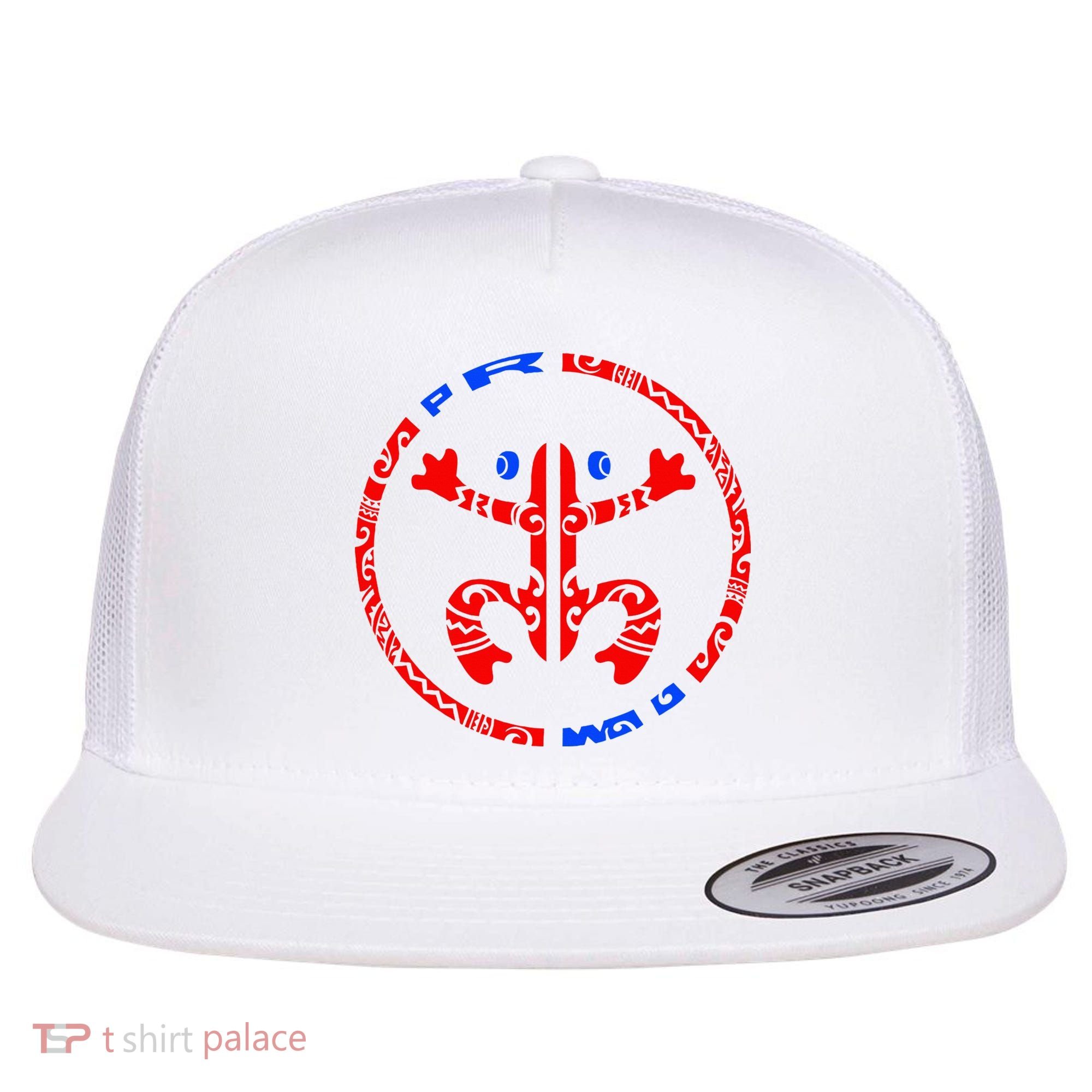 Puerto Rico Coqui Frog Taino Boricua Tradition Flat Bill Trucker Hat