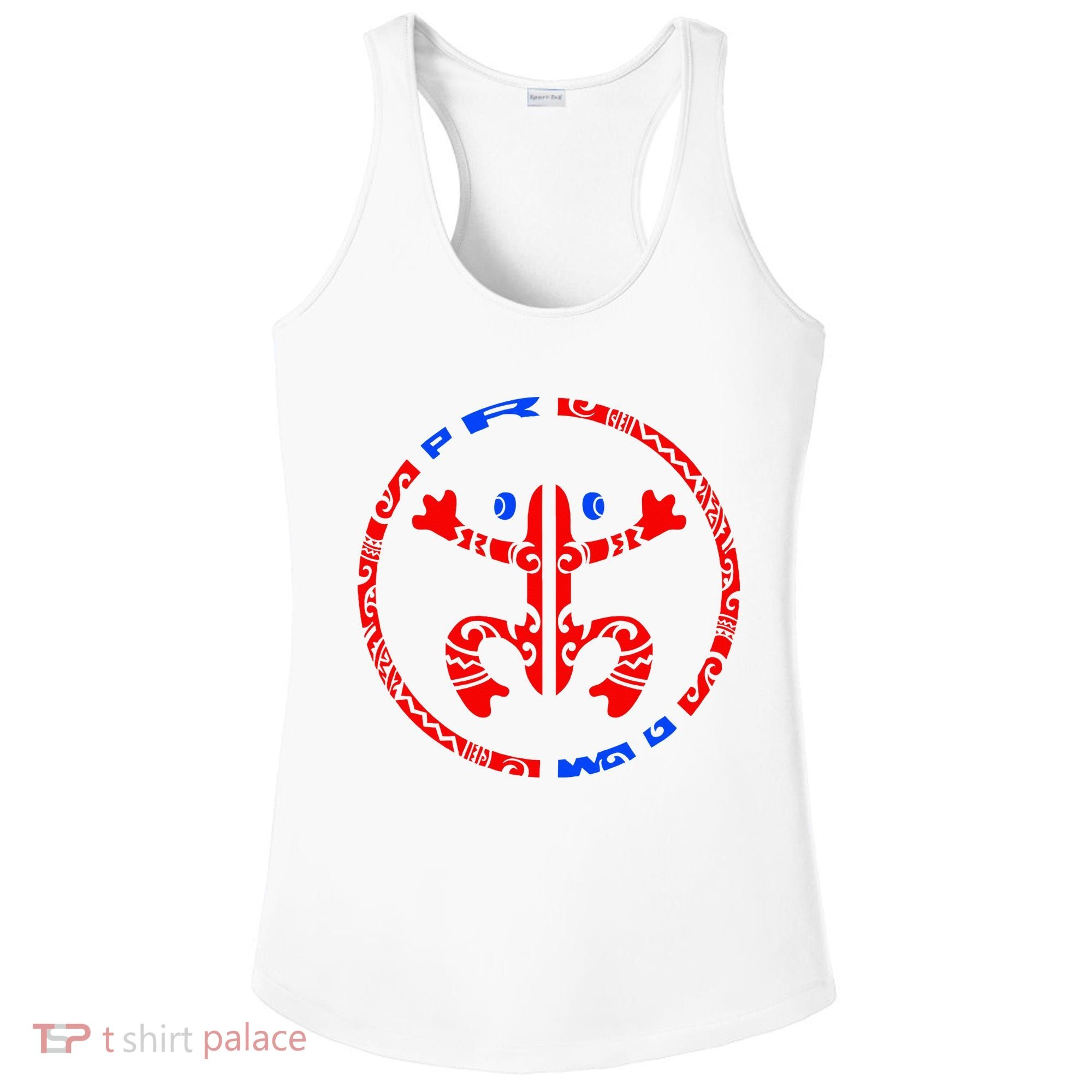 Puerto Rico Coqui Frog Taino Boricua Tradition Ladies PosiCharge Competitor Racerback Tank