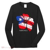 Puerto Rico Culture Roots Amapola Boricua Flag Long Sleeve Shirt thumb 0
