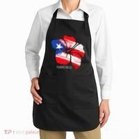 Puerto Rico Culture Roots Amapola Boricua Flag Apron thumb 2