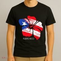 Puerto Rico Culture Roots Amapola Boricua Flag T-Shirt thumb 3